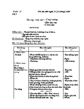 Giáo án Âm nhạc Lớp 4 - Tuần 25